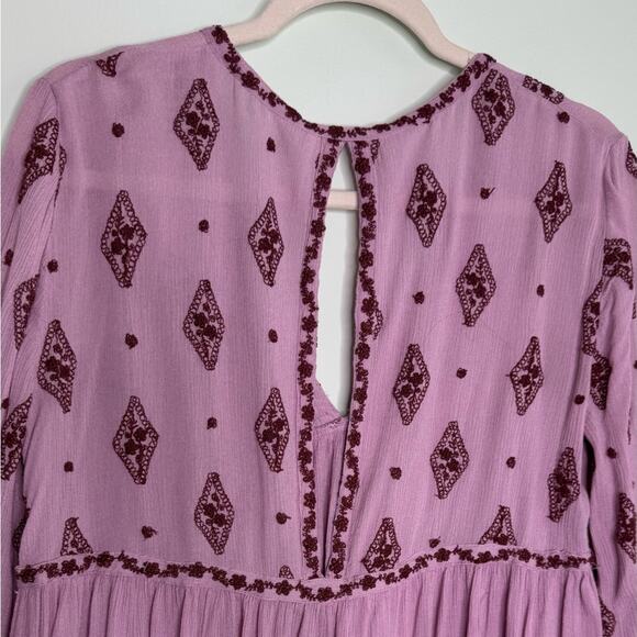 Free People Diamond and Tunic Blouse Size S Oversized Fit Boho - Picture 8 of 14